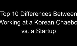 Top 10 Differences Between Working at a Korean Chaebol vs. a Startup