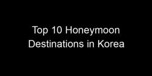 Read more about the article Top 10 Honeymoon Destinations in Korea