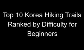 Top 10 Korea Hiking Trails Ranked by Difficulty for Beginners