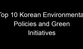 Top 10 Korean Environmental Policies and Green Initiatives