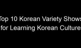 Top 10 Korean Variety Shows for Learning Korean Culture