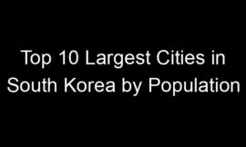 Top 10 Largest Cities in South Korea by Population