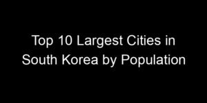 Read more about the article Top 10 Largest Cities in South Korea by Population