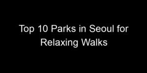 Read more about the article Top 10 Parks in Seoul for Relaxing Walks