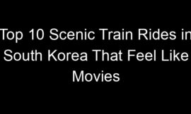 Top 10 Scenic Train Rides in South Korea That Feel Like Movies