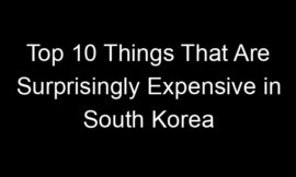 Top 10 Things That Are Surprisingly Expensive in South Korea