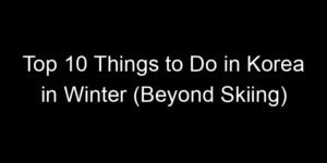 Read more about the article Top 10 Things to Do in Korea in Winter (Beyond Skiing)