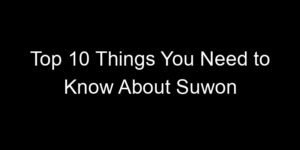 Read more about the article Top 10 Things You Need to Know About Suwon