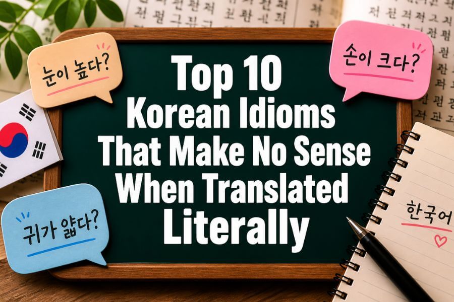Top 10 Korean Idioms That Make No Sense When Translated Literally toptenkr