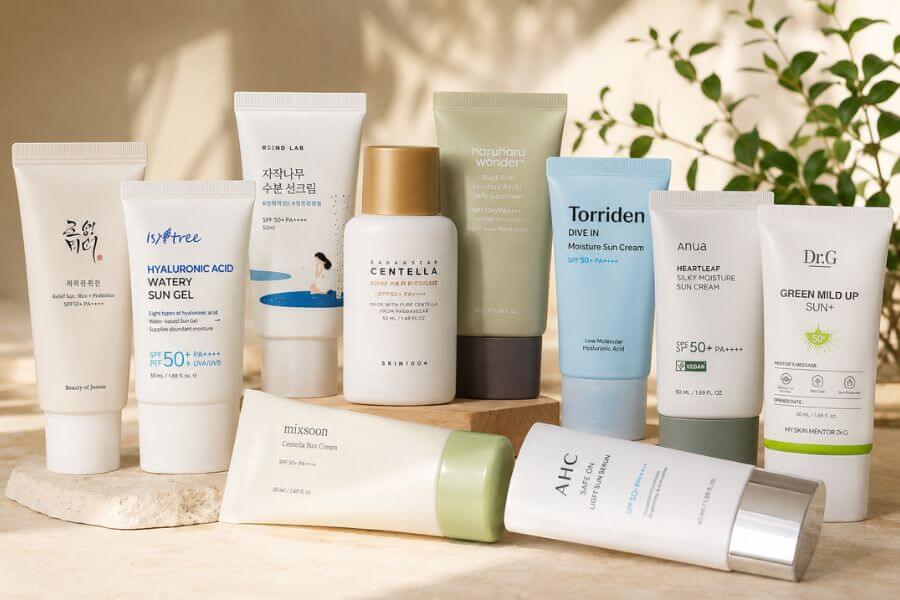 10 Best Korean Sunscreens That Leave Absolutely No White Cast (2026) toptenkr